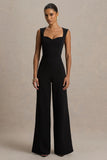 Everlee Black Sweetheart Neck Jumpsuit