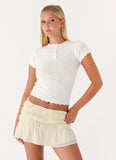 Kerrigan Knit Top White