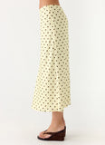 Breanne Midi Skirt Yellow Polka Dot