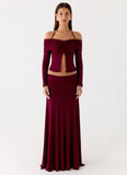 Thorness Maxi Skirt Plum