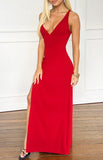 Annalise Red Ruffle Detail Maxi Dress