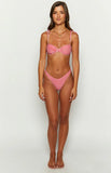 90 Swim Bianca Red Gingham Bikini Top