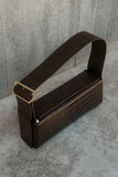 Maria Faux Leather Crocodile Shoulder Bag Chocolate