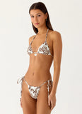 Natti Shell Halter Bikini Top Vanilla Meadow