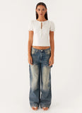 Jaylie Denim Jeans Dirty Vintage Wash