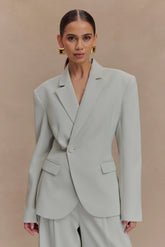 Jameson Cinched Suiting Blazer Light Sage
