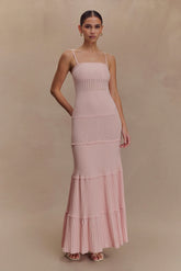 Finley Pointelle Knit Maxi Dress Baby Pink