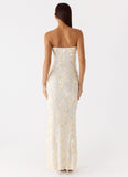 Minni Sequin Maxi Dress Ivory