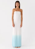 Soft Spoken Knit Maxi Dress Blue Ombre