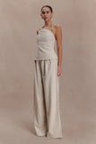 Gabby Straight Leg Linen Pants Natural