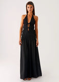 Dione Halter Maxi Dress Black