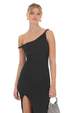 Twist Off Should Maxi Dress in Black