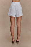 Scout Linen Belted Shorts White