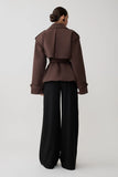 Alden Short Trench Jacket Chocolate