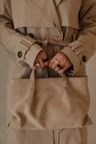 Baylor Faux Suede Bag Natural