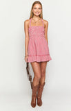 Oppolo Red Gingham Mini Dress