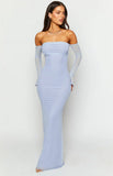Odette Lilac Long Sleeve Formal Maxi Dress