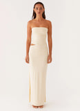 Romee Strapless Maxi Dress Pastel Yellow
