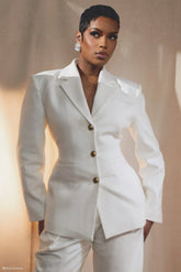 Bellamy Cinched Blazer Ivory