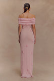 Brynn Orchid Knit Maxi Dress Pastel Pink