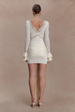 Electra Slinky Lace Mini Dress Ivory