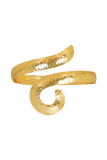 Hyacinth Textured Swirl Arm Band Gold