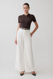 Shae Wide Leg Denim Jeans White