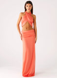 Coletta Wrap Top Coral