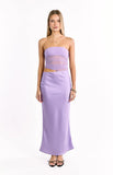 Elinor Lilac Satin Maxi Dress