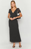 Lovella Black Polka Dot Maxi Dress