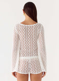 Selina Long Sleeve Top Ivory