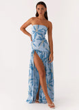 Eden Strapless Maxi Dress Opulent Blue