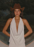 Ashika Studded Top White