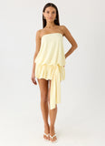 Mazie Strapless Mini Dress Yellow