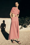Georgina Chiffon Midi Dress Burnt Rose