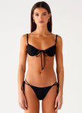Jaiya Tie Bikini Top Black