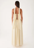 Elianah Scarf Maxi Dress - Yellow