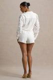Lira Ecru Shorts With Lace Detail