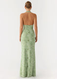 Ask You Twice Maxi Dress Blurred Lime