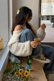 Delvey Cream Chunky Knit Sweater