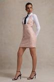 Oxford Pink Boucle Sleeveless Pinafore