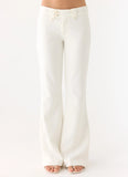 Weiss Low Rise Suiting Pants - White