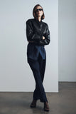 Codi Faux Leather Bomber Jacket Black