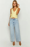 Shes Yours Light Wash Denim Wide Leg Boyfriend Jeans