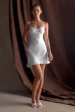 Scarlett Satin Slip Mini Dress Ivory