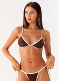 Gina Triangle Bikini Top Chocolate