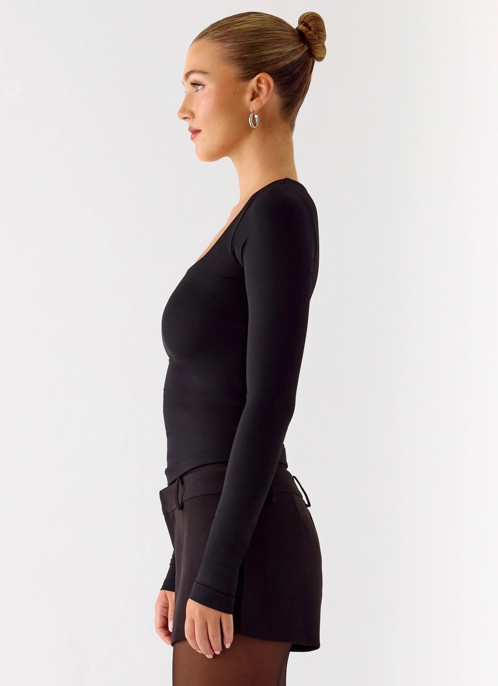 Kiely Long Sleeve Top Black