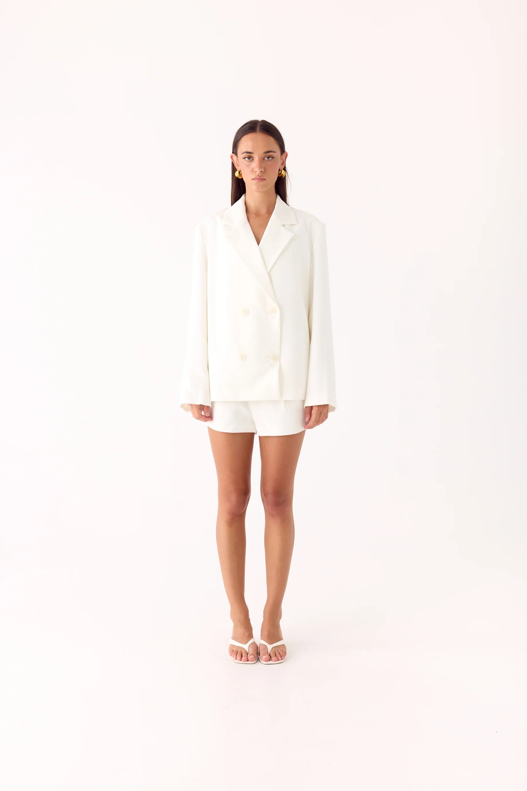 Asher Suiting Blazer White
