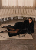 Kamil Faux Fur Maxi Coat Black