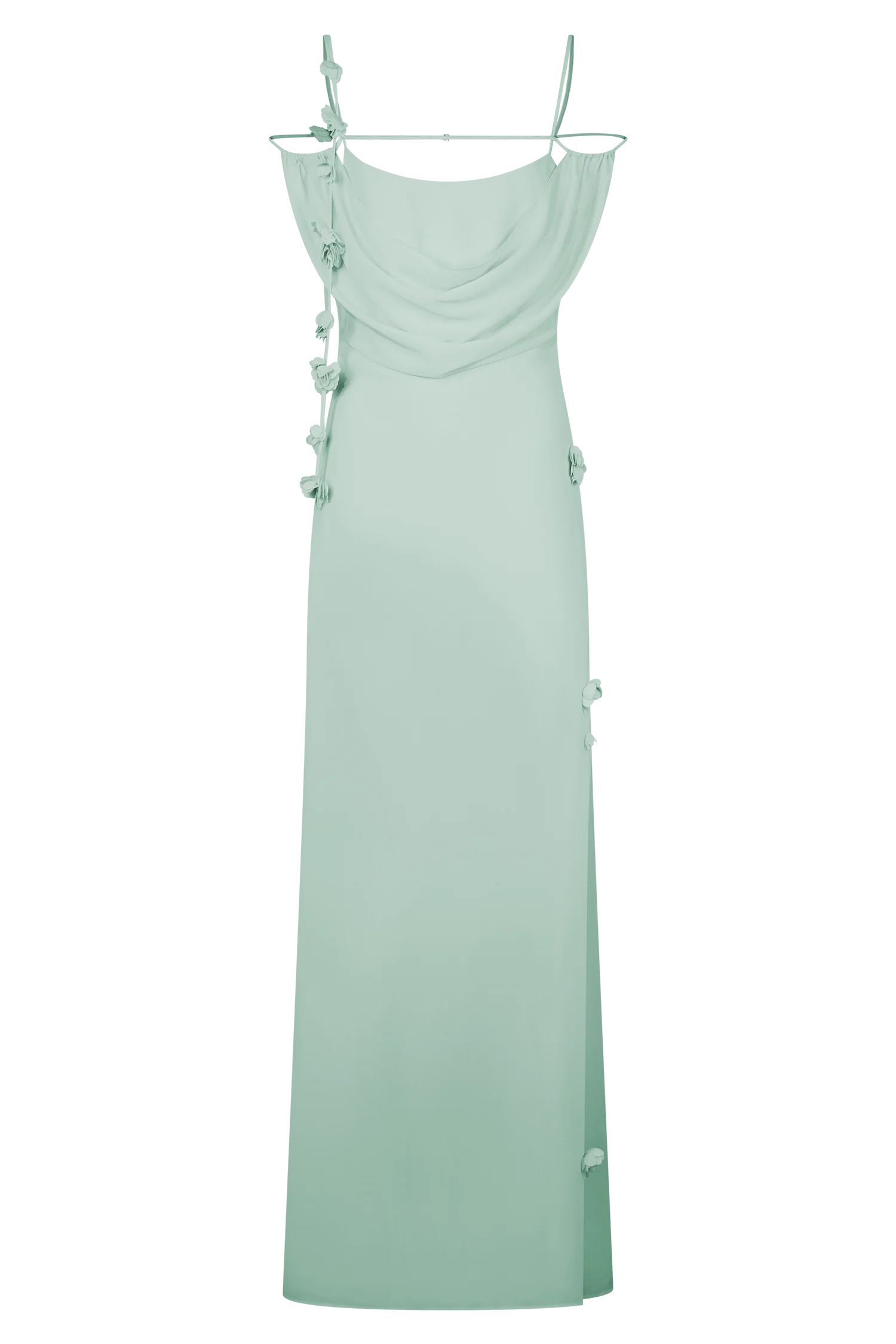 Rosalie Floral Chiffon Maxi Dress Lagoon